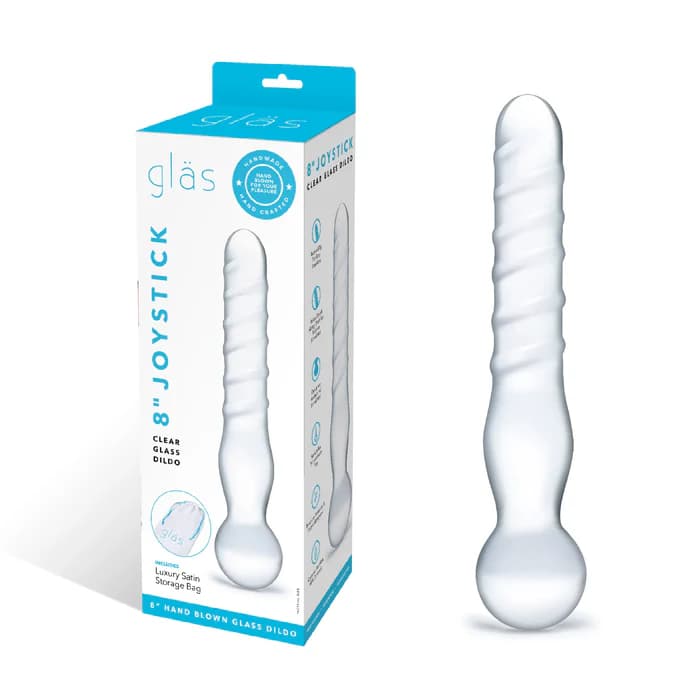 Glas 8 in. Joystick Clear Glass Dildo - image 2