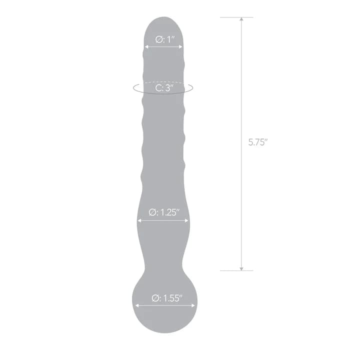 Glas 8 in. Joystick Clear Glass Dildo - image 4